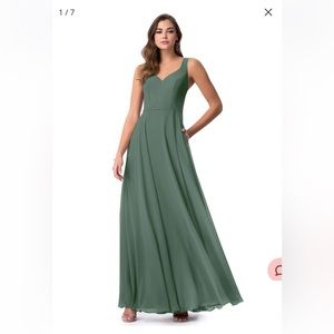 AZAZIE BRIENA chiffon bridesmaid or formal dress LIKE NEW